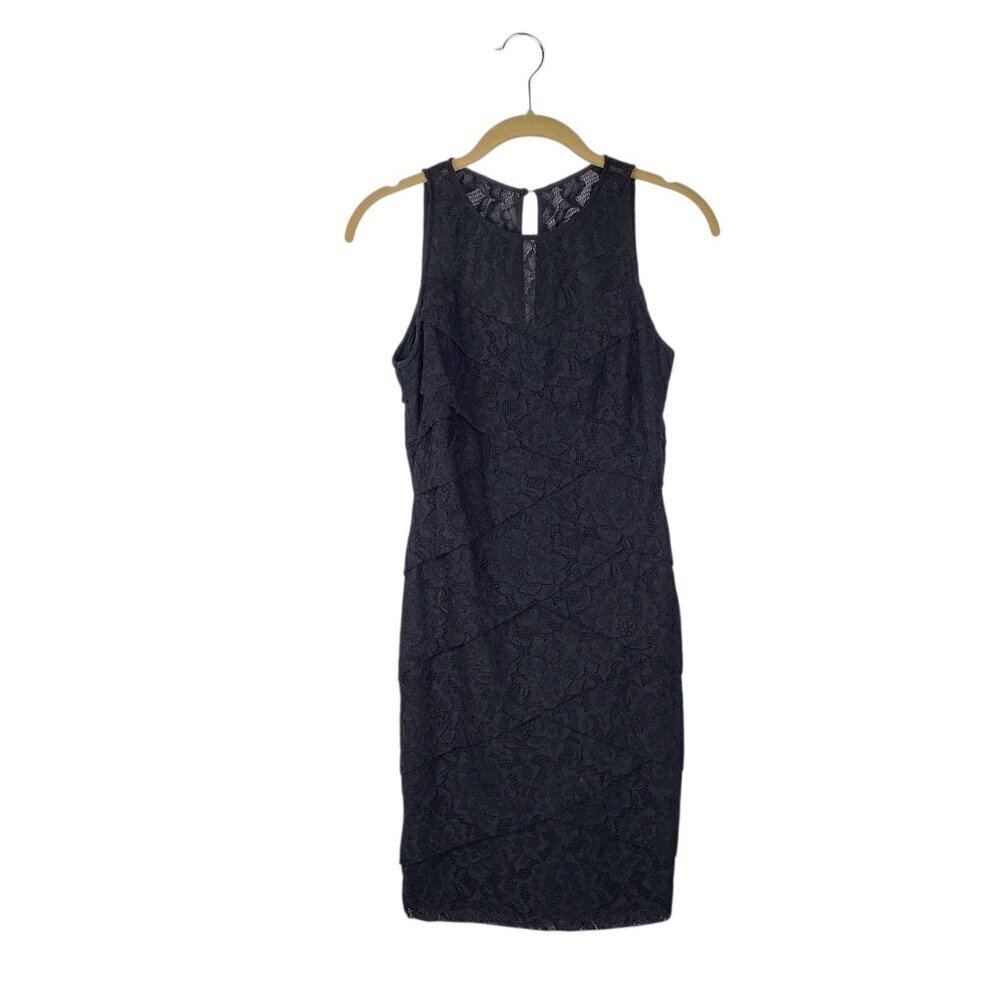 White House Black Market Instantly Slimming Black Lace Bandage Sheath Dress 6P